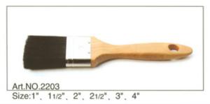 China Wooden handle pure natural bristle Chinese bristle synthetic mix paint brush No.2203 factory