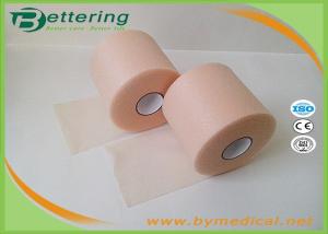 China Skin Colour 7cmX27m Sports Underwrap Foam Tape Polyester Fiber Elastic Adhesive Muscle Strain Injury Roll Bandage factory