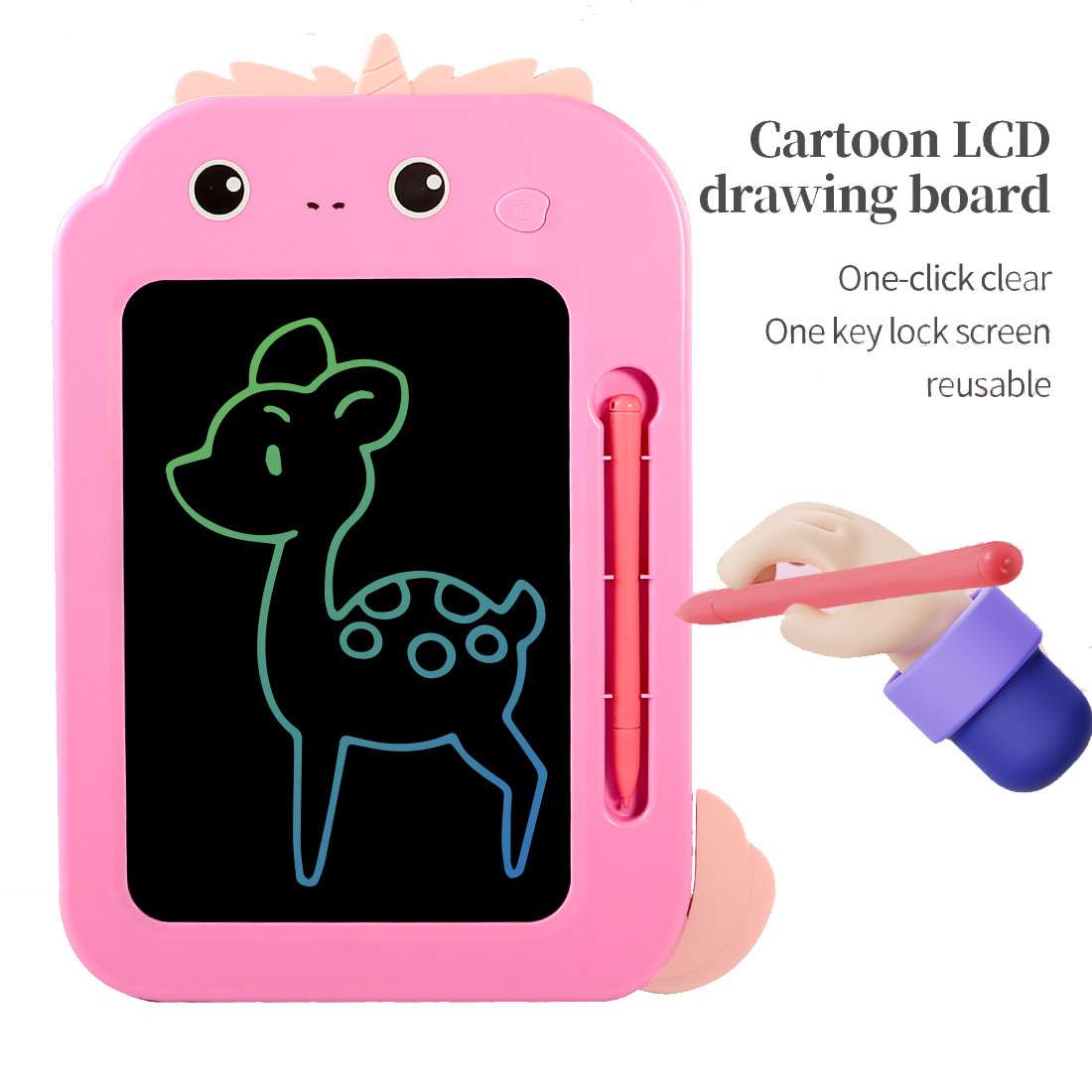 Age Range 5-7 Years LCD Doodle Board Tablet Toy Dinosaur Drawing Pad with ABS Material