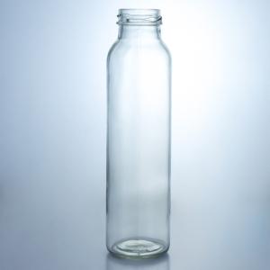 China Multifunctional Food Grade Juice Milk Ketchup Salad Chili Sauce Glass Bottle with Metal Lid factory