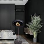 Black Cocoon Bio Ethanol Portable 58.4lbs Hanging Bioethanol Fireplace
