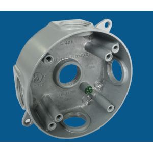 4 Round Waterproof Electrical Box With 5 Outlet Holes Aluminum Die Cast MATERIAL