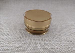 China Golden Round Plastic Cosmetic Jars 50g acrylic Makeup Containers Double Wall factory