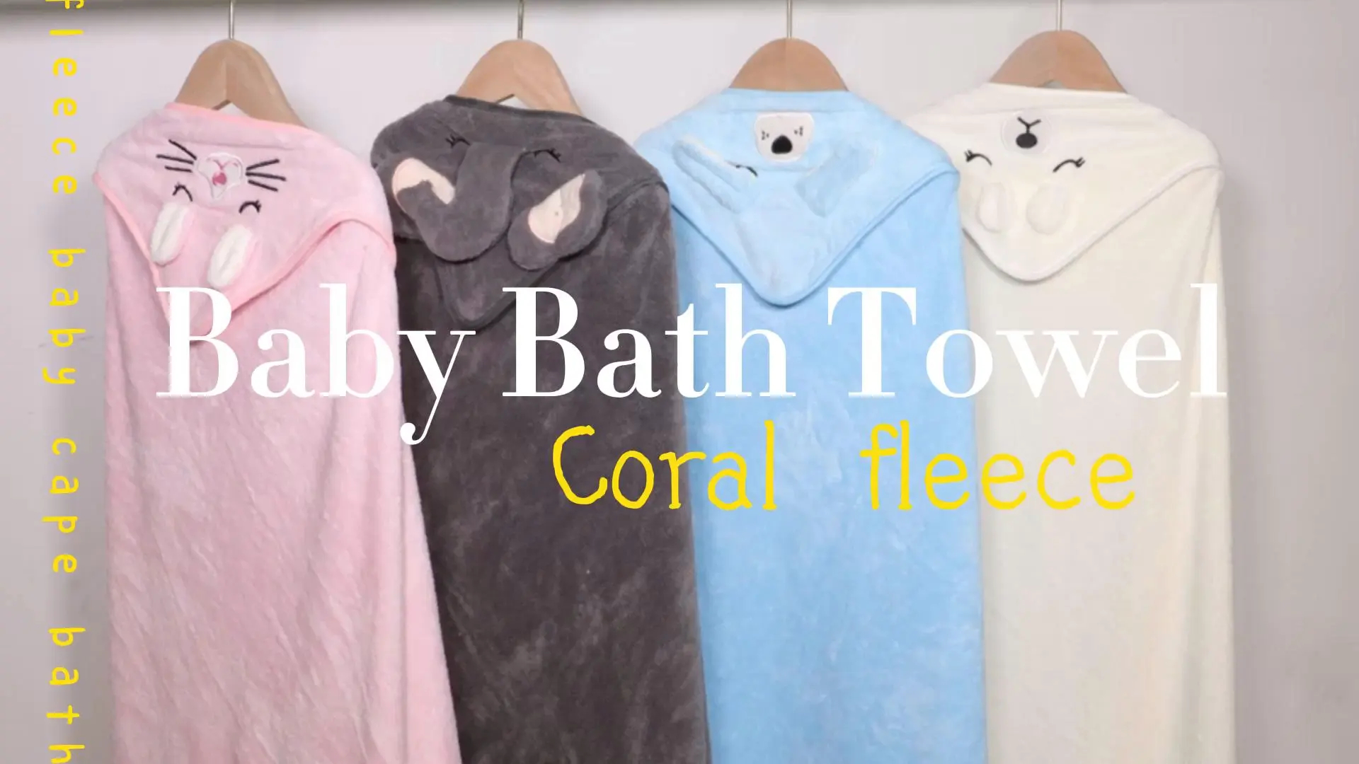 House Cartoon Design Velvet Hooded Baby Kids Bath Towel with Good Absorption 80*80cm