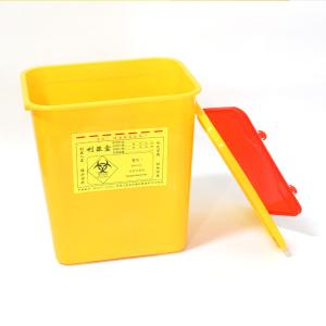 China Liter round Medical Tackle Boxes medical waste boxes PVC Sharp container medical yellow safety box factory