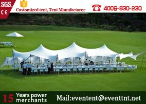 China Custom Freeform Stretch Tent With Aluminum Frame Toughened Glass Door factory