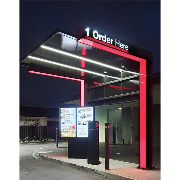 49inch Illuminated Outdoor Drive Thru Menu Board For Sale Outside Restaurants
