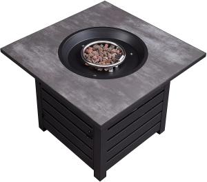 China 32 Inch Square 40000 Btu Propane Gas Fire Pit Self Ignition For Patio Balcony factory