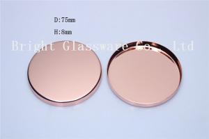 China electroplating rose gold metal lids for candle holder factory