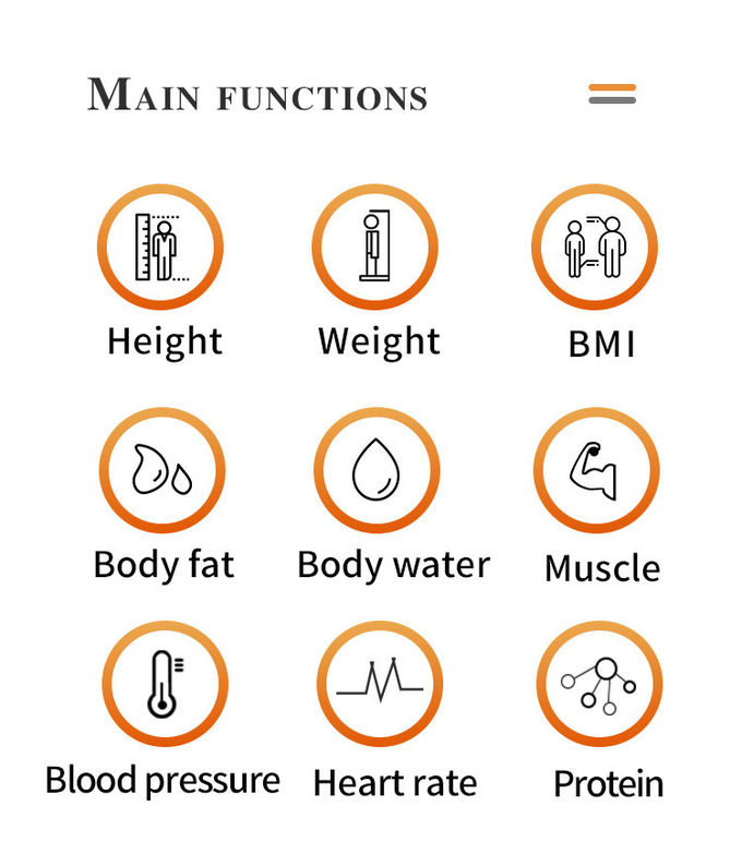 Coin Operated Medical Height And Weight Scales Body Composition Analysis Device