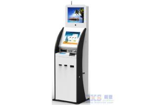 China 17 Inch Cold Rolled Steel Digital Kiosk Display With ID Scanner Card Issue Modules factory