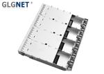 Aluminum Heat Sink QSFP28 SFPCage Assembly 1x4 Ganged Press Fit Mount Type