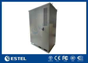 China Waterproof Three Bay Outdoor Telecom Cabinet Base Station Cabinet Floor Mount With Fans Cooling factory