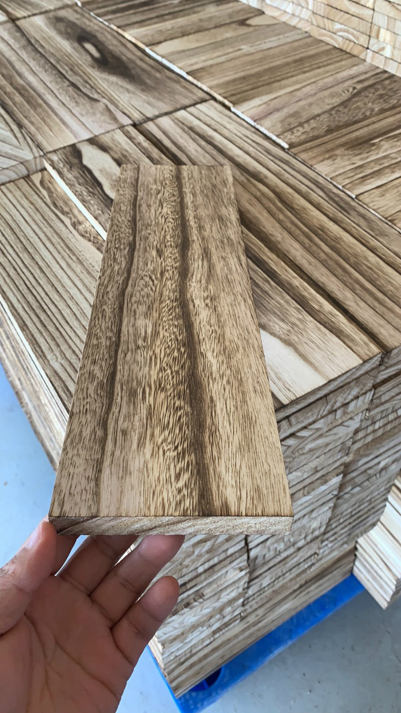 UV Painted Burnt Paulownia Wood Board Wall Frame Floating Frame in 100 1220 Mm Width