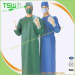 Dark Green Blood Proof Lightweight Disposable Nonwoven Surgical Gown