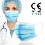 Flat High Filter Disposable 3 Ply Face Mask Anti Bacteria Virus Blue Other Color