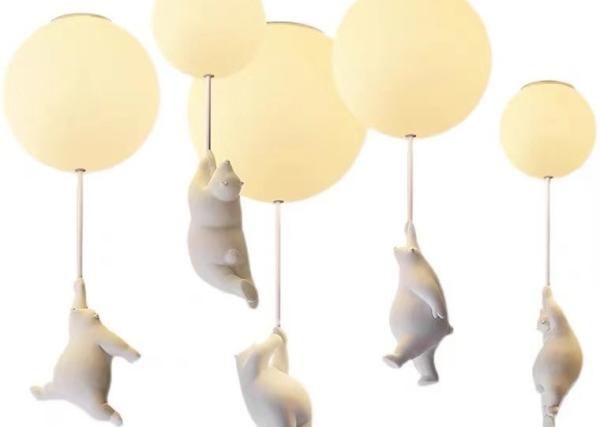 Romantic Kids Children Bed Room Pendant Light Colourful Glass Balloon Led