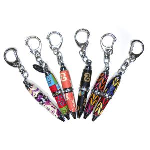 China PU Leather Process 10 Pcs Crystal Stone Metal Mini Pen For Office factory