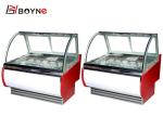 Arc Shape R404a Ice Cream Display Freezer Sweet Dessert Showcase
