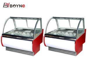 China Arc Shape R404a Ice Cream Display Freezer Sweet Dessert Showcase factory