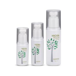 China Cylindrical Shape Cosmetic Plastic Container 100ml With White Lotion Pump Sprayer factory