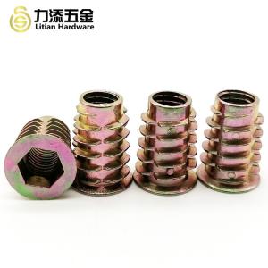 China ODM Wood Insert Lock Nut , Spheroidizing Furniture Insert Nut M8 on sale