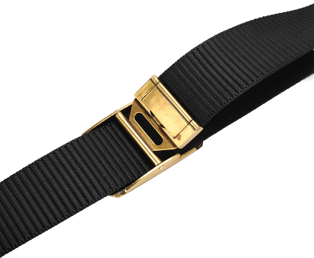 Black Businessman Buckle Nylon Belt 130cm Braided Web Belt