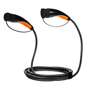 China IP55 Retractable Wire Charger Ev Charging Gun Ev Charger Cable Two Head Cable Charger factory