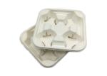 Degradable Leakproof 4 Hole 215x215x47.3mm Paper Cup Holders