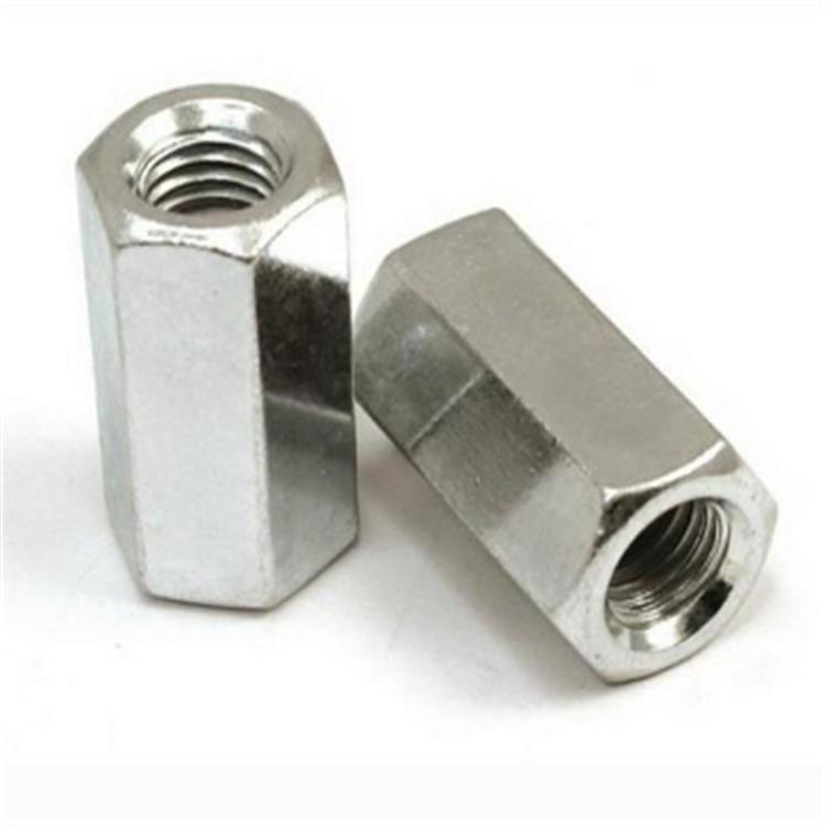 ISO9001 Certified Connector Nut with Thickened Outer Hexagon and Extended Length