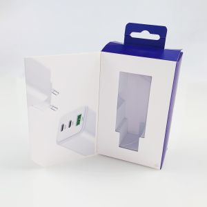 OEM Phone Accessories Data Cable Packing Box With Window Custom Electronic Phone