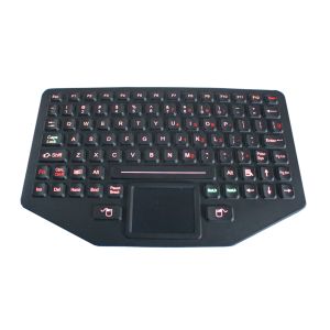 89 Key Silicone Backlit Ruggedized Keyboard With Sealed Touchpad