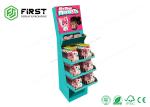 Corrugated Cardboard Floor Displays 4C CMYK Customized Size For Food Promotion