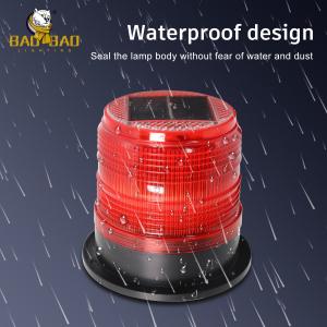 China Circle Red Blue Green Flash Plastic 24V Truck Solar Energy Warning Light factory