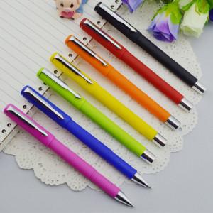 China Gel pen,Promotional gel-ink pen with cap,black rubber gel-ink pen with metal clip factory