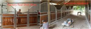 China Strand woven carbonized classic bamboo equine horse shed stall with tube wire on sale