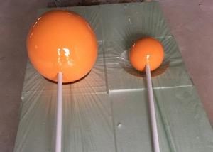 China Bespoke Design Orange Fiberglass Lollipop Highly Attractive For Shop Decoration factory