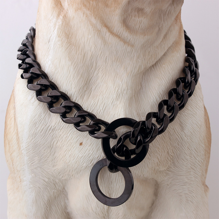 Dogs Luxury Stainless Steel Gold Crystal Diamond Chain Dog Collar All Season Pet Dogs
