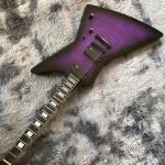 Custom Grand Flamed Maple Top Electric Guitar In Purple Color