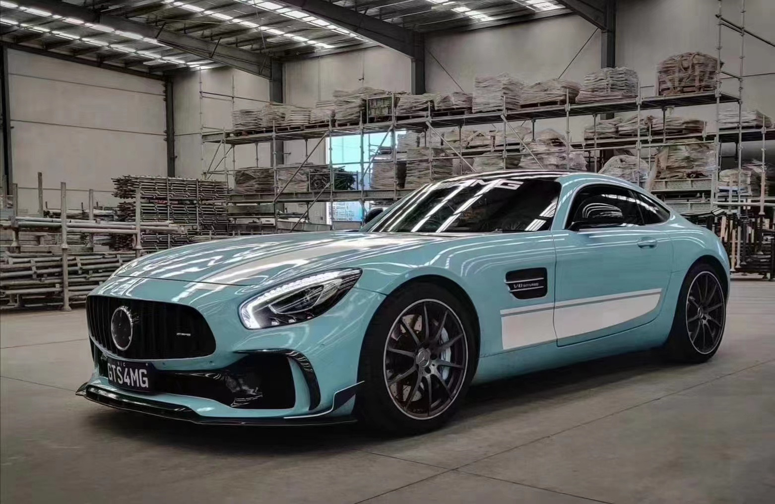 For Mercedes AMG GT Body Kit AMG GT Upgraded PD-style Front Bumper Diffuser Spoiler Body Kit