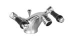Contemporary Bidet Mixer Taps Chrome Finish with Double Handles