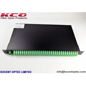 1U Rack Mount 1x64 Fiber Optic PLC Splitter with SC/APC Connector for 19'' Rack
