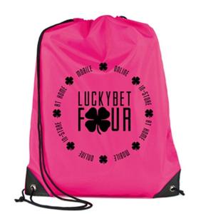 China Durable Waterproof Promotional Drawstring Backpack Red / Custom Polyester Bags factory