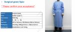Sterile Surgical Gowns Factory Liquid Proof AAMI level 3 Surgical Isolation