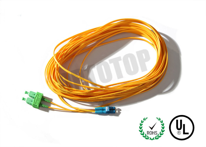 Duplex Fiber Optic Patch Cord 2F 2mm Single Mode For Metro / WANs