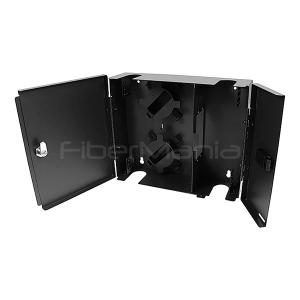 China LGX Compatible Wall Mount Fiber Enclosure With Double Doors Black factory