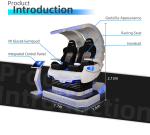 Godzilla Shaped 9D VR Simulator 360 Rotation Double Chair Virtuality Arcade
