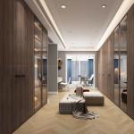 Stain Resistant Glass Door 75cm Wide Wardrobe Storage Units Hotel Furniture
