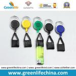 Carabiner Round Badge Holder W/Black Lighter Holder High Quality