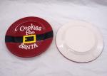 Festive Christmas Ceramic Santa Plate Handmade Dolomite Dinner Dishes